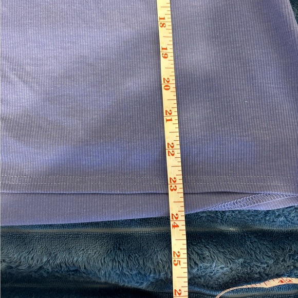 L.L. Bean Blue Asymmetrical Short Sleeve T-Shirt - Picture 5 of 9